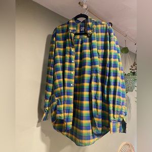 Gap Y2K Plaid Button Up